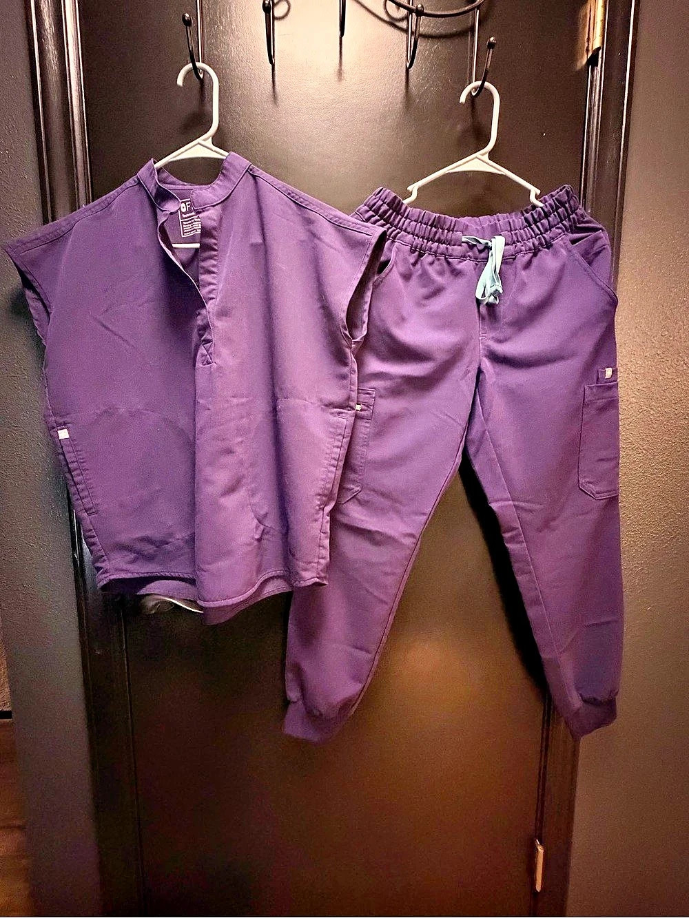 FIGS Technical Collection Purple Jam Scrub Set